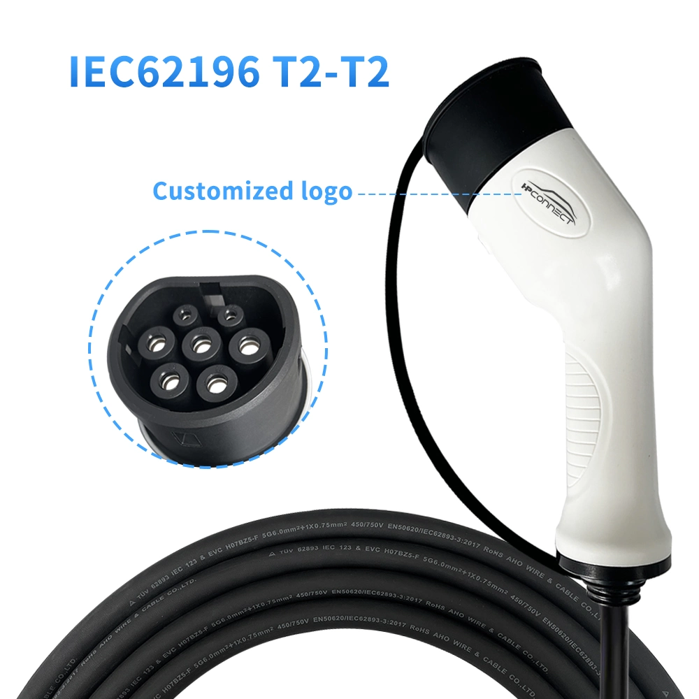 Mode 3 EV Charging Cable Type2 to Type2 IEC62196-2 Adapter for Electric Car