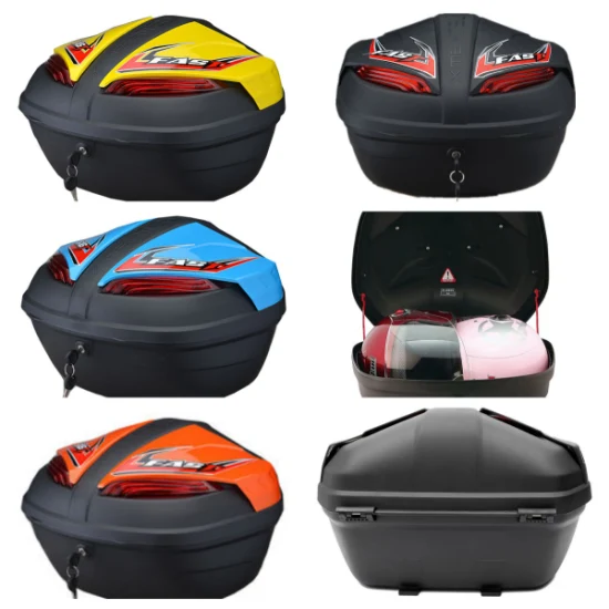 Large Capacity 42L Rear Box Wholesale Scooter Top Box Motorcycle Luggage Rear Tail Box Motorcycle Food Delivery Box Scooter Cargo Box Electric Vehicle Parts